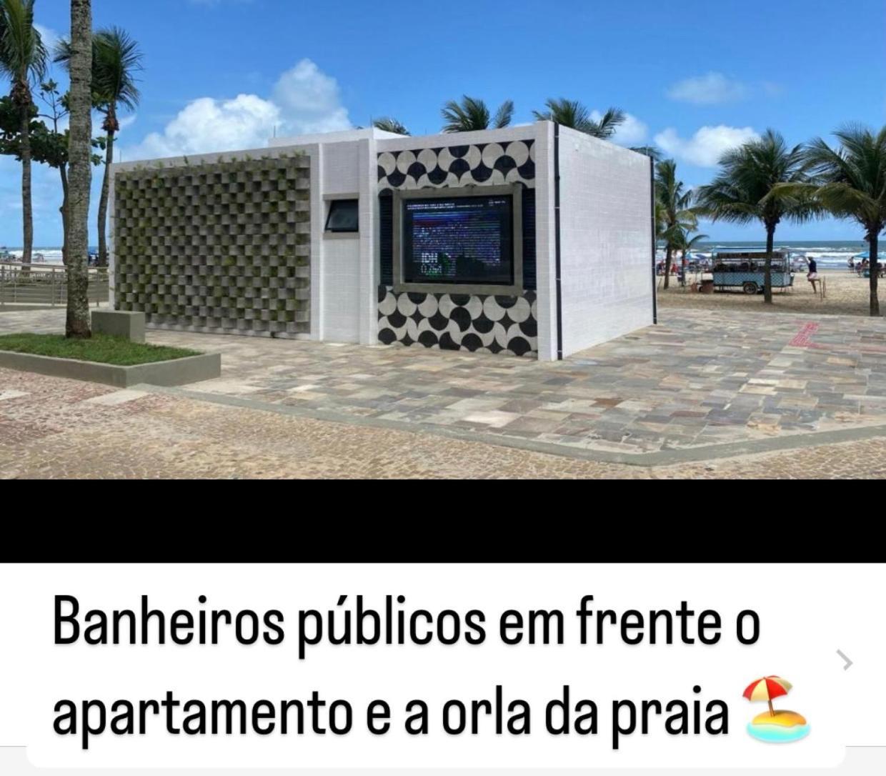 Apto A 50M Da Praia, Com Ar Condicionado, Wifi , Portaria 24H Praia Grande  Luaran gambar