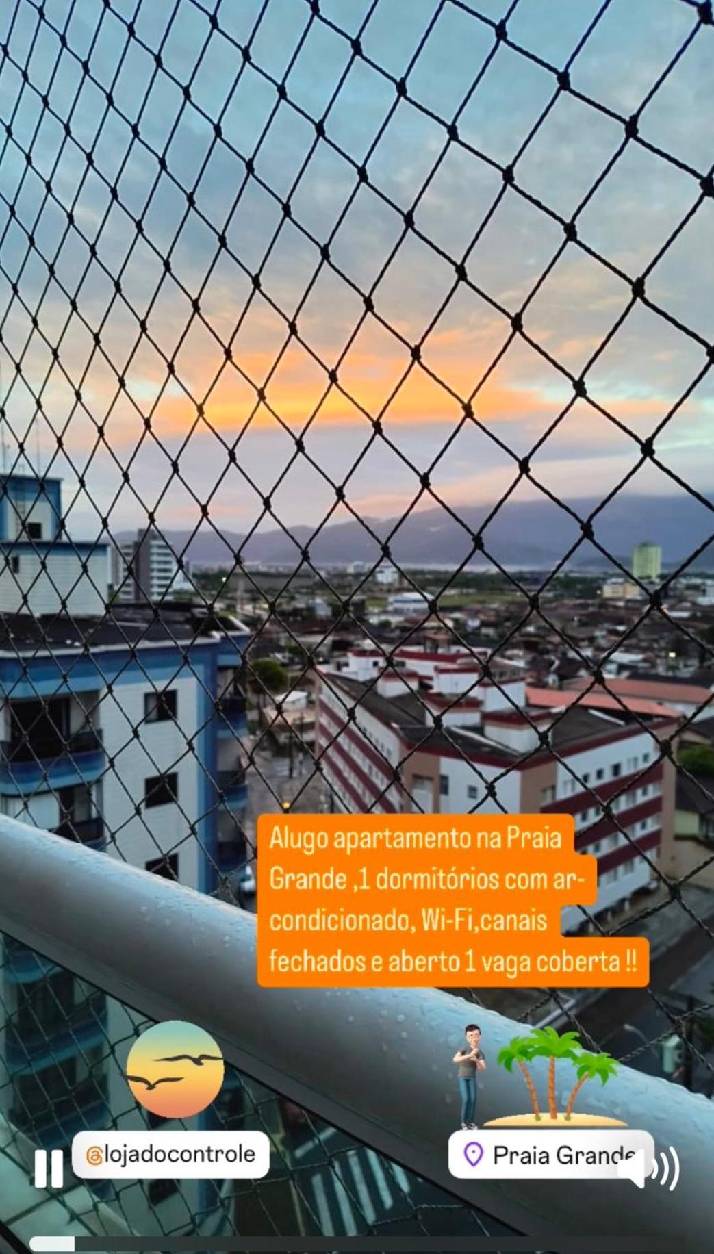 Apto A 50M Da Praia, Com Ar Condicionado, Wifi , Portaria 24H Praia Grande  Luaran gambar